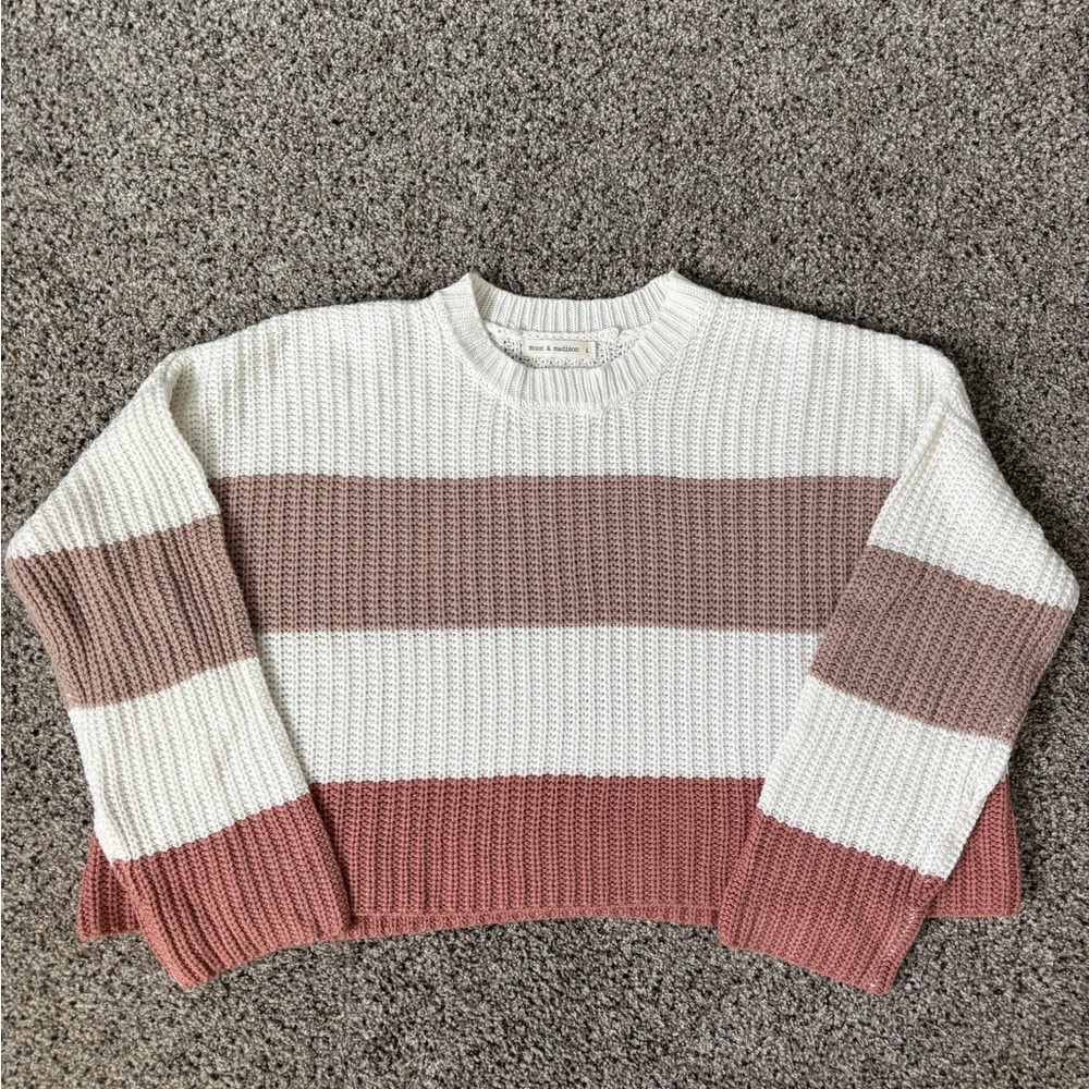 Striped Knit Sweater  (Women’s Large)